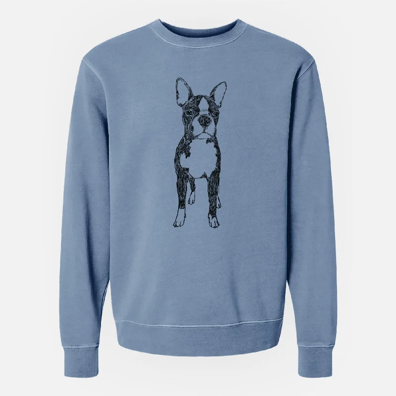 Doodled Cooper the Boston Terrier - Unisex Pigment Dyed Crew Sweatshirt Hoodie with Hem Detail Decorative Unique Hoodie with Hem Detail Decorative Unique Doodled Cooper the Boston Terrier - Unisex Pigment Dyed Crew Sweatshirt Hoodie with Hem Detail Decorative Unique Hoodie with Hem Detail Decorative Unique