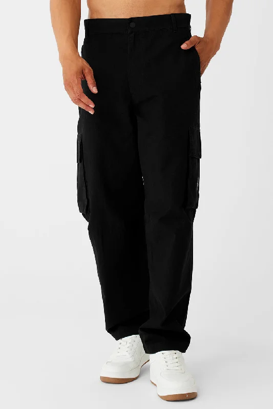 Cargo Ripstop Trouser - Black Trousers Gym Athletic Trousers Gym Athletic