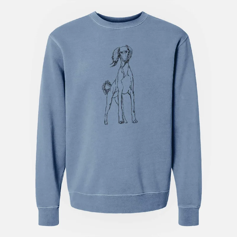 Doodled Ramses the Saluki - Unisex Pigment Dyed Crew Sweatshirt Hoodie with Sequins Glamorous Eye-catching Hoodie with Sequins Glamorous Eye-catching Doodled Ramses the Saluki - Unisex Pigment Dyed Crew Sweatshirt Hoodie with Sequins Glamorous Eye-catching Hoodie with Sequins Glamorous Eye-catching