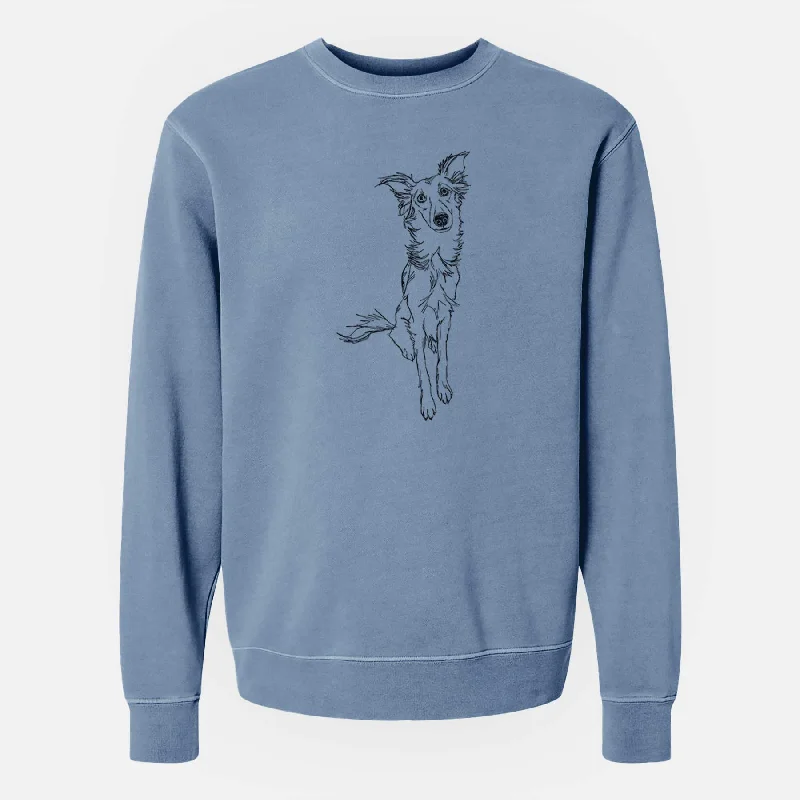 Doodled Kyu the Windsprite - Unisex Pigment Dyed Crew Sweatshirt Hoodie with Fur Luxurious Winter Hoodie with Fur Luxurious Winter Doodled Kyu the Windsprite - Unisex Pigment Dyed Crew Sweatshirt Hoodie with Fur Luxurious Winter Hoodie with Fur Luxurious Winter