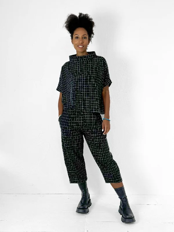 Bianco J Graph Check Barrel Trousers Trousers New Arrival Trousers New Arrival
