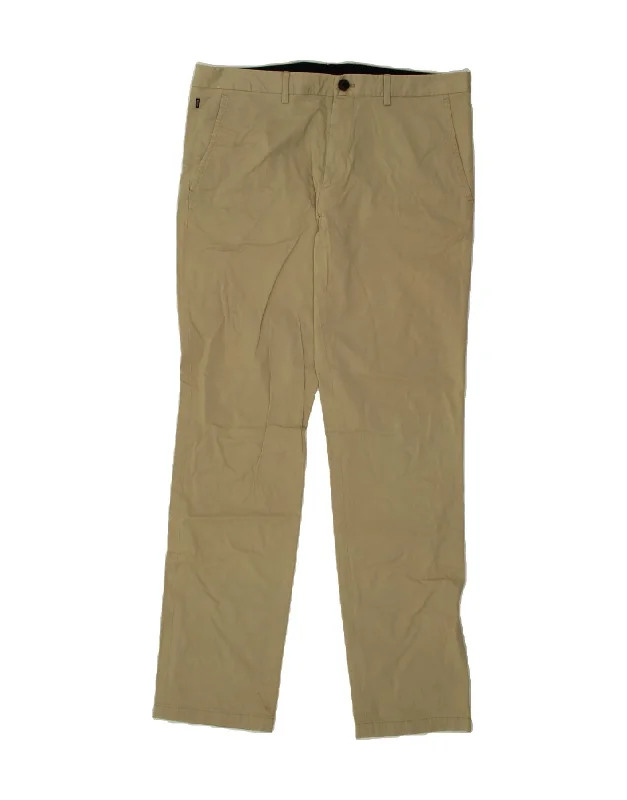 HUGO BOSS Mens Slim Chino Trousers IT 50 Large W36 L33 Beige Cotton Trousers Elastic Waist Soft Trousers Elastic Waist Soft HUGO BOSS Mens Slim Chino Trousers IT 50 Large W36 L33 Beige Cotton Trousers Elastic Waist Soft Trousers Elastic Waist Soft