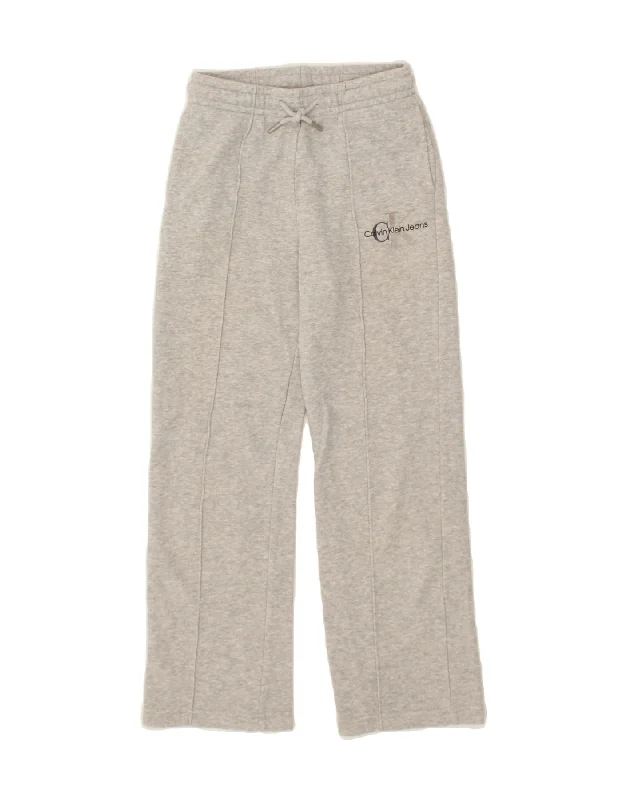 CALVIN KLEIN Girls Graphic Tracksuit Trousers 11-12 Years Grey Cotton Trousers Bootcut Casual Trousers Bootcut Casual CALVIN KLEIN Girls Graphic Tracksuit Trousers 11-12 Years Grey Cotton Trousers Bootcut Casual Trousers Bootcut Casual