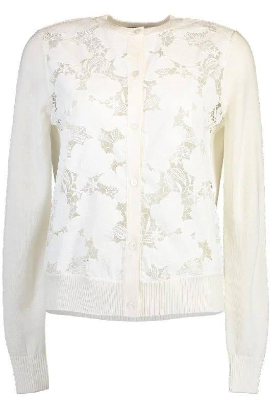 Magnolia Guipure Lace Cardigan Ribbed Striped Patterned Ribbed Striped Patterned