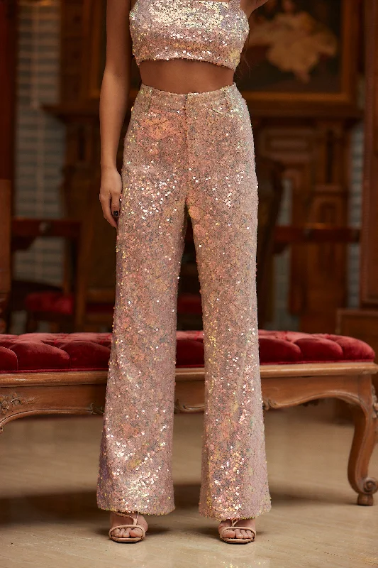 Marina Mermaid Sequin Trousers Trousers Mesh Breathable Trousers Mesh Breathable
