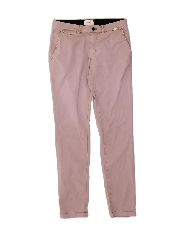 CALVIN KLEIN Mens Slim Chino Trousers W31 L32 Pink Cotton Trousers Designer Luxury Trousers Designer Luxury CALVIN KLEIN Mens Slim Chino Trousers W31 L32 Pink Cotton Trousers Designer Luxury Trousers Designer Luxury