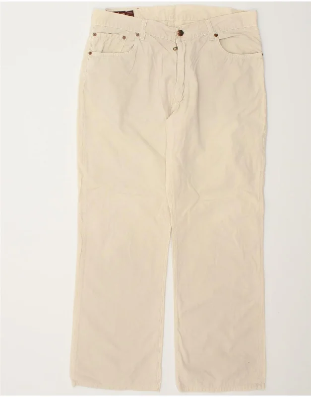 MARLBORO CLASSICS Mens Straight Casual Trousers W38 L32 Beige Cotton High Waist Slim Fit Ankle Length High Waist Slim Fit Ankle Length MARLBORO CLASSICS Mens Straight Casual Trousers W38 L32 Beige Cotton High Waist Slim Fit Ankle Length High Waist Slim Fit Ankle Length