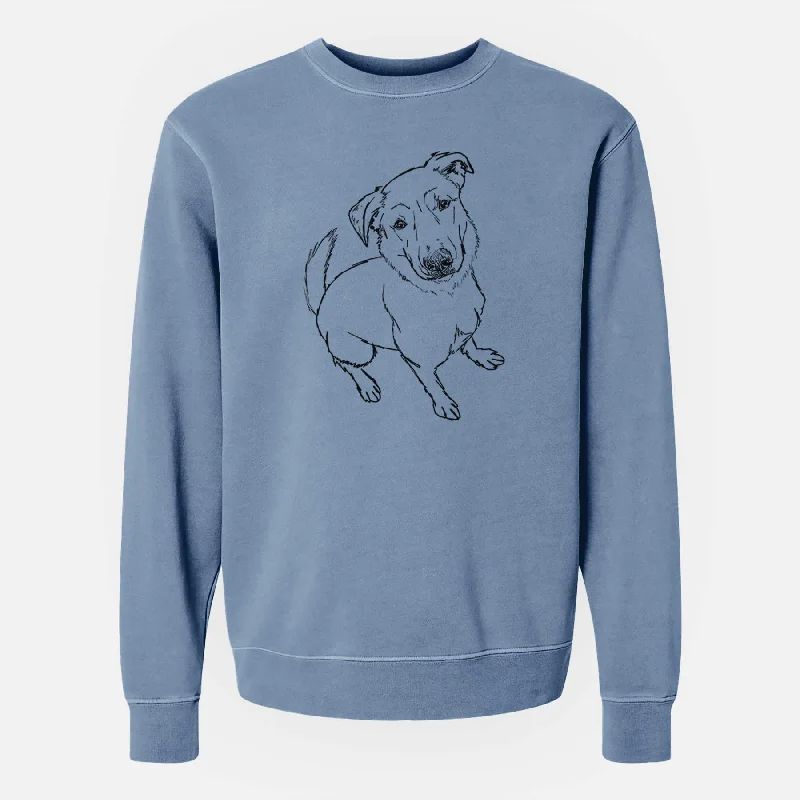 Doodled Ike the Lab Mix - Unisex Pigment Dyed Crew Sweatshirt Cotton Hoodie Fleece Lining Warmth Cotton Hoodie Fleece Lining Warmth Doodled Ike the Lab Mix - Unisex Pigment Dyed Crew Sweatshirt Cotton Hoodie Fleece Lining Warmth Cotton Hoodie Fleece Lining Warmth