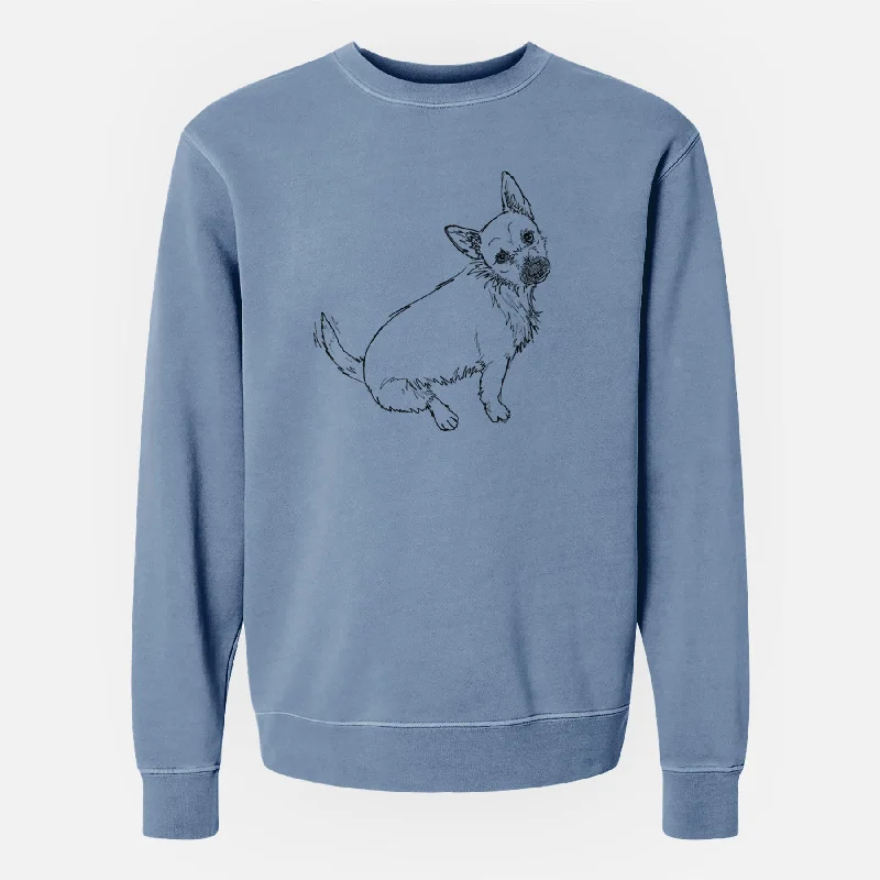 Doodled Chewy the Super Mutt - Unisex Pigment Dyed Crew Sweatshirt Hoodie with Puffed Sleeves Voluminous Trendy Hoodie with Puffed Sleeves Voluminous Trendy Doodled Chewy the Super Mutt - Unisex Pigment Dyed Crew Sweatshirt Hoodie with Puffed Sleeves Voluminous Trendy Hoodie with Puffed Sleeves Voluminous Trendy
