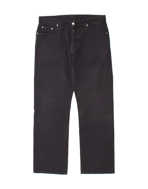 GANT Mens Straight Casual Trousers W36 L32 Navy Blue Trousers Low Rise Relaxed Trousers Low Rise Relaxed