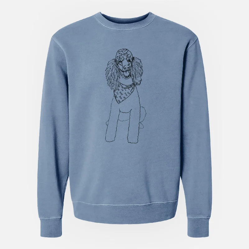 Doodled Henry the Standard Poodle - Unisex Pigment Dyed Crew Sweatshirt Hoodie with Tied Waist Feminine Flattering Hoodie with Tied Waist Feminine Flattering Doodled Henry the Standard Poodle - Unisex Pigment Dyed Crew Sweatshirt Hoodie with Tied Waist Feminine Flattering Hoodie with Tied Waist Feminine Flattering