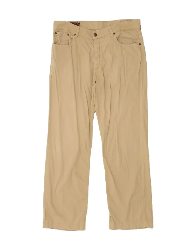 MARLBORO CLASSICS Mens Straight Casual Trousers W36 L34 Beige Cotton Trousers Striped Patterned Trousers Striped Patterned MARLBORO CLASSICS Mens Straight Casual Trousers W36 L34 Beige Cotton Trousers Striped Patterned Trousers Striped Patterned