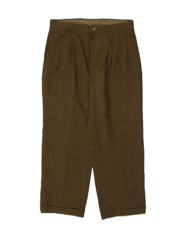 NAUTICA Mens Pegged Suit Trousers W34 L28 Khaki Polyester Trousers luxurious high-end Trousers luxurious high-end NAUTICA Mens Pegged Suit Trousers W34 L28 Khaki Polyester Trousers luxurious high-end Trousers luxurious high-end
