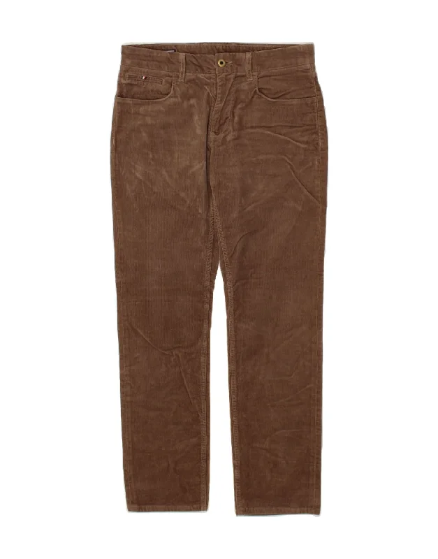 TOMMY HILFIGER Mens Straight Corduroy Trousers W32 L32 Brown Cotton Trousers Top Rated Trousers Top Rated TOMMY HILFIGER Mens Straight Corduroy Trousers W32 L32 Brown Cotton Trousers Top Rated Trousers Top Rated