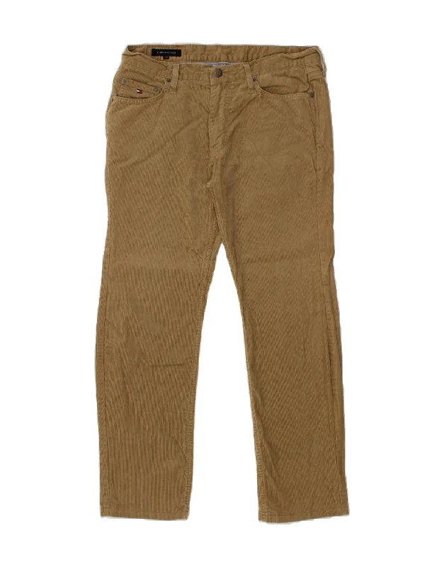 TOMMY HILFIGER Mens Straight Corduroy Trousers W32 L30 Brown Cotton Trousers Modern Contemporary Trousers Modern Contemporary TOMMY HILFIGER Mens Straight Corduroy Trousers W32 L30 Brown Cotton Trousers Modern Contemporary Trousers Modern Contemporary