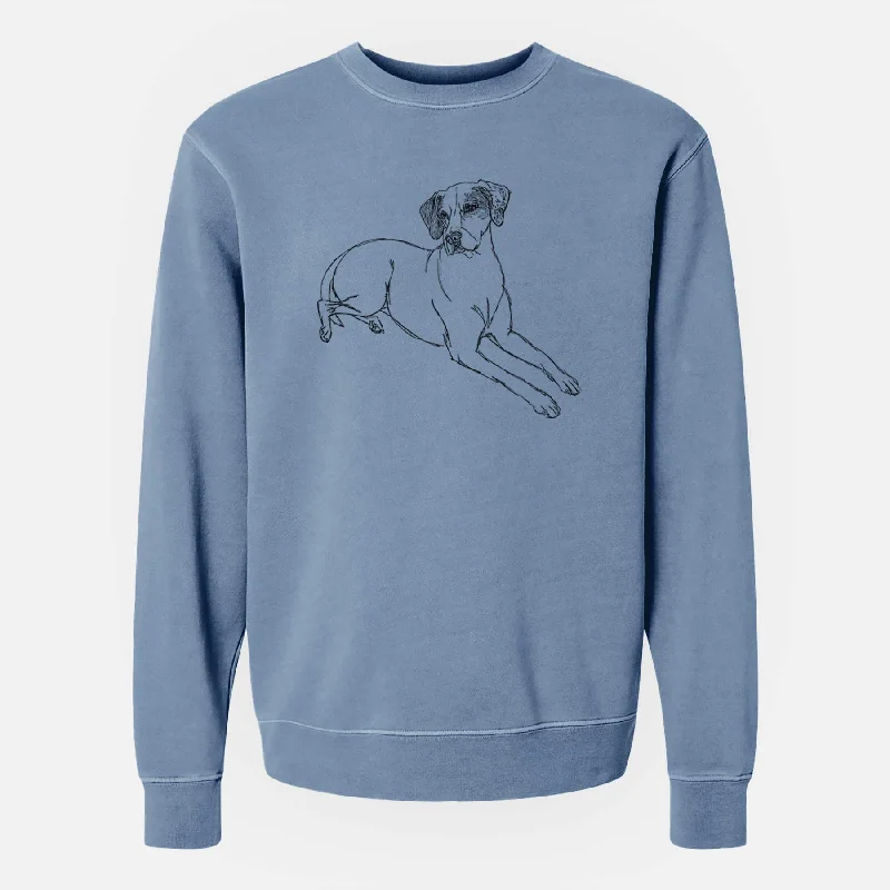 Doodled Willow the English Pointer - Unisex Pigment Dyed Crew Sweatshirt Hoodie with Hem Detail Decorative Unique Hoodie with Hem Detail Decorative Unique Doodled Willow the English Pointer - Unisex Pigment Dyed Crew Sweatshirt Hoodie with Hem Detail Decorative Unique Hoodie with Hem Detail Decorative Unique