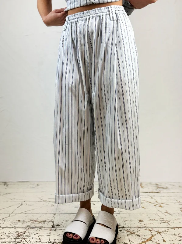 Stripe Wide Leg Cotton Trousers Trousers luxurious premium Trousers luxurious premium Stripe Wide Leg Cotton Trousers Trousers luxurious premium Trousers luxurious premium
