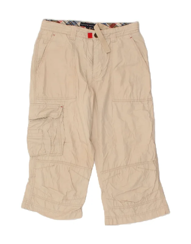 TOMMY HILFIGER Mens Cargo Capri Trousers W30 Medium Beige Cotton Trousers stylish modern Trousers stylish modern TOMMY HILFIGER Mens Cargo Capri Trousers W30 Medium Beige Cotton Trousers stylish modern Trousers stylish modern