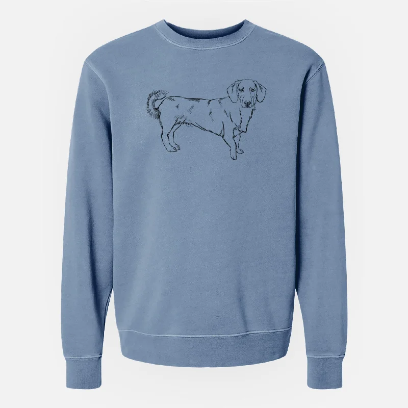 Doodled Buster the Basset Hound Mix - Unisex Pigment Dyed Crew Sweatshirt Hoodie with Bell Sleeves Flared Feminine Hoodie with Bell Sleeves Flared Feminine Doodled Buster the Basset Hound Mix - Unisex Pigment Dyed Crew Sweatshirt Hoodie with Bell Sleeves Flared Feminine Hoodie with Bell Sleeves Flared Feminine