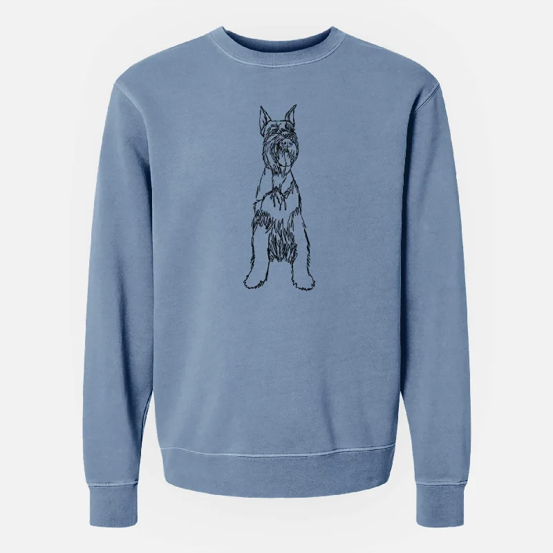 Doodled Mayze the Giant Schnauzer - Unisex Pigment Dyed Crew Sweatshirt Cotton Hoodie Fleece Lining Warmth Cotton Hoodie Fleece Lining Warmth Doodled Mayze the Giant Schnauzer - Unisex Pigment Dyed Crew Sweatshirt Cotton Hoodie Fleece Lining Warmth Cotton Hoodie Fleece Lining Warmth