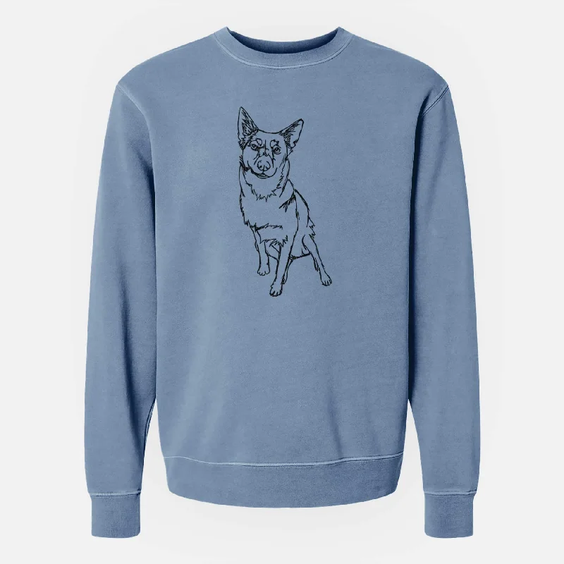 Doodled Australian Cattle Dog the - Unisex Pigment Dyed Crew Sweatshirt Hoodie with Ribbed Cuffs Snug Fit Comfort Hoodie with Ribbed Cuffs Snug Fit Comfort Doodled Australian Cattle Dog the - Unisex Pigment Dyed Crew Sweatshirt Hoodie with Ribbed Cuffs Snug Fit Comfort Hoodie with Ribbed Cuffs Snug Fit Comfort