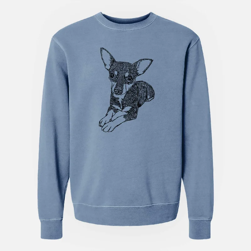 Doodled Sparty the Mixed Breed - Unisex Pigment Dyed Crew Sweatshirt Hoodie with Drawcord Adjustable Secure Hoodie with Drawcord Adjustable Secure Doodled Sparty the Mixed Breed - Unisex Pigment Dyed Crew Sweatshirt Hoodie with Drawcord Adjustable Secure Hoodie with Drawcord Adjustable Secure