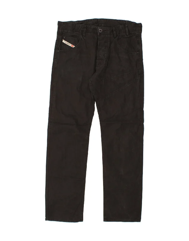 DIESEL Mens Straight Casual Trousers W34 L32 Black Cotton Trousers Elastic Waist Soft Trousers Elastic Waist Soft DIESEL Mens Straight Casual Trousers W34 L32 Black Cotton Trousers Elastic Waist Soft Trousers Elastic Waist Soft