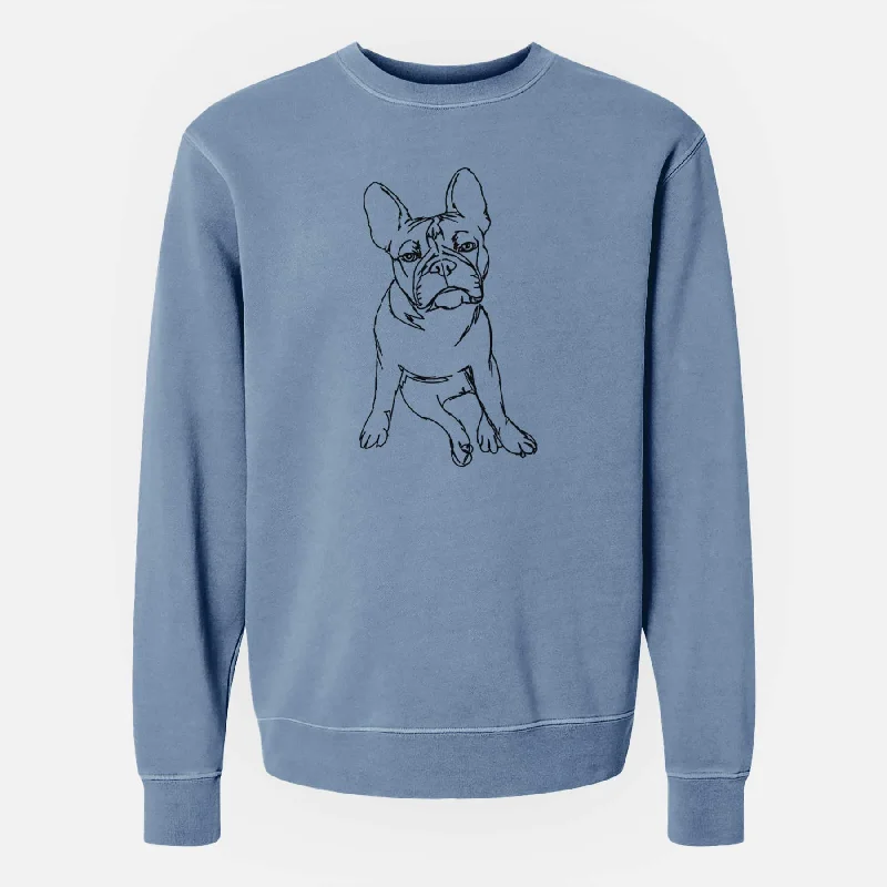 Doodled Frankenstein the French Bulldog Puppy - Unisex Pigment Dyed Crew Sweatshirt Hoodie with High Neck Warm Protective Hoodie with High Neck Warm Protective Doodled Frankenstein the French Bulldog Puppy - Unisex Pigment Dyed Crew Sweatshirt Hoodie with High Neck Warm Protective Hoodie with High Neck Warm Protective