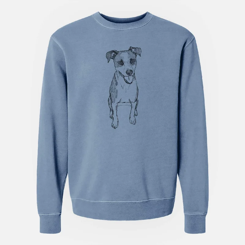 Doodled Jasper the Mixed Breed - Unisex Pigment Dyed Crew Sweatshirt Hoodie with Hood Adjustable Protection Hoodie with Hood Adjustable Protection Doodled Jasper the Mixed Breed - Unisex Pigment Dyed Crew Sweatshirt Hoodie with Hood Adjustable Protection Hoodie with Hood Adjustable Protection