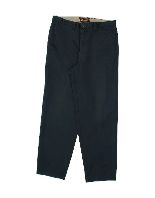 MARLBORO CLASSICS Mens Chino Trousers EU 48 Medium W32 L29 Navy Blue Trousers Denim Blue Trousers Denim Blue
