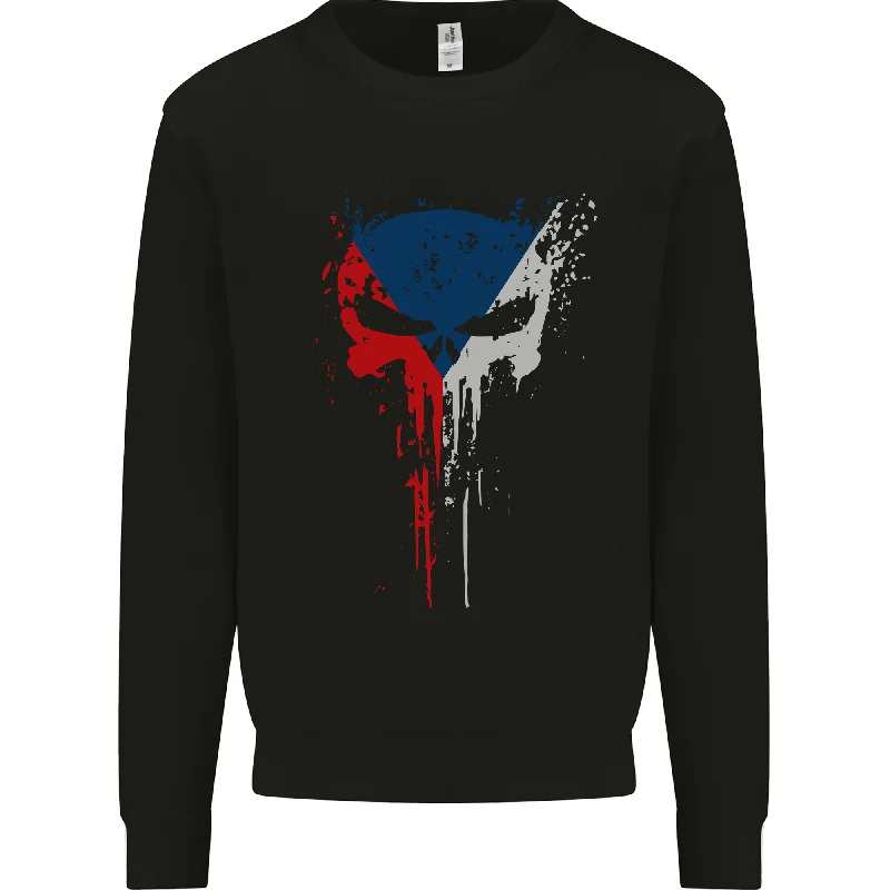 Czech Skull Gym Training Bodybuilding Mens Sweatshirt Jumper Hoodie with Patch Decorative Personalized Hoodie with Patch Decorative Personalized