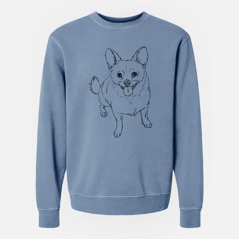 Doodled Kona the Chihuahua - Unisex Pigment Dyed Crew Sweatshirt Hoodie with Sequins Glamorous Eye-catching Hoodie with Sequins Glamorous Eye-catching Doodled Kona the Chihuahua - Unisex Pigment Dyed Crew Sweatshirt Hoodie with Sequins Glamorous Eye-catching Hoodie with Sequins Glamorous Eye-catching