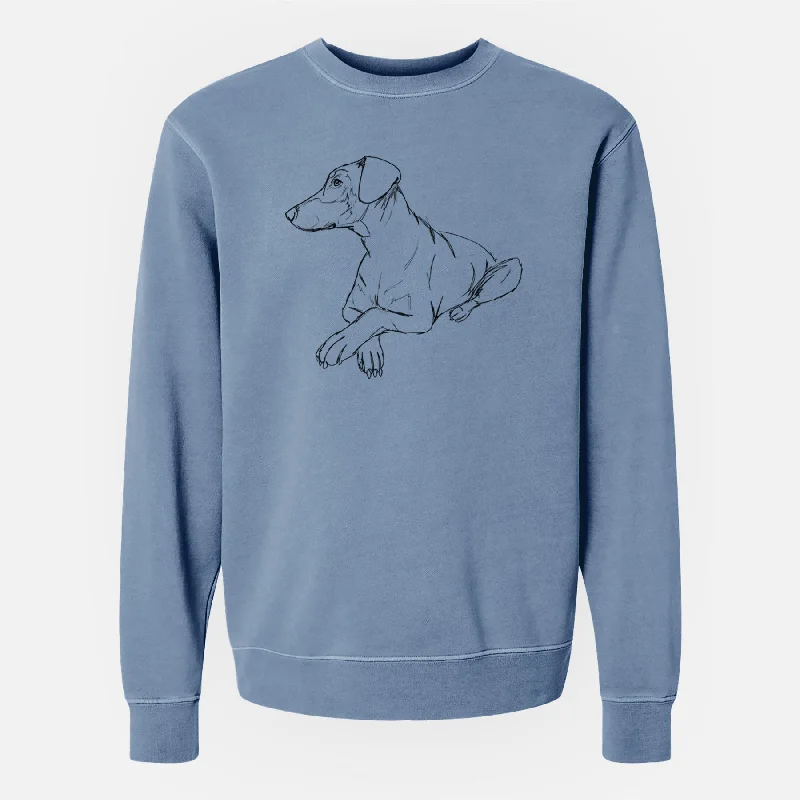 Doodled Caesar the Doberman Pinscher - Unisex Pigment Dyed Crew Sweatshirt Hoodie with Hem Detail Decorative Unique Hoodie with Hem Detail Decorative Unique Doodled Caesar the Doberman Pinscher - Unisex Pigment Dyed Crew Sweatshirt Hoodie with Hem Detail Decorative Unique Hoodie with Hem Detail Decorative Unique