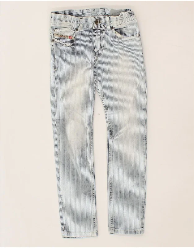 DIESEL Girls Sleenker-K Slim Casual Trousers 6-7 Years W22 L21 Blue Cropped Trousers Casual Linen Cropped Trousers Casual Linen
