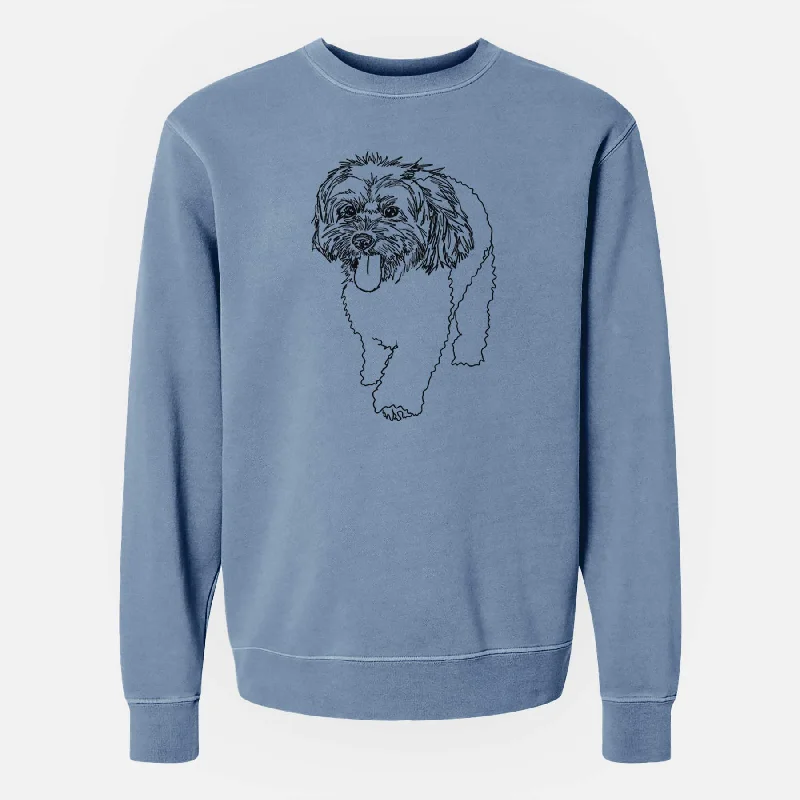 Doodled Benson the Havanese - Unisex Pigment Dyed Crew Sweatshirt Hoodie with Ribbed Cuffs Snug Fit Comfort Hoodie with Ribbed Cuffs Snug Fit Comfort Doodled Benson the Havanese - Unisex Pigment Dyed Crew Sweatshirt Hoodie with Ribbed Cuffs Snug Fit Comfort Hoodie with Ribbed Cuffs Snug Fit Comfort