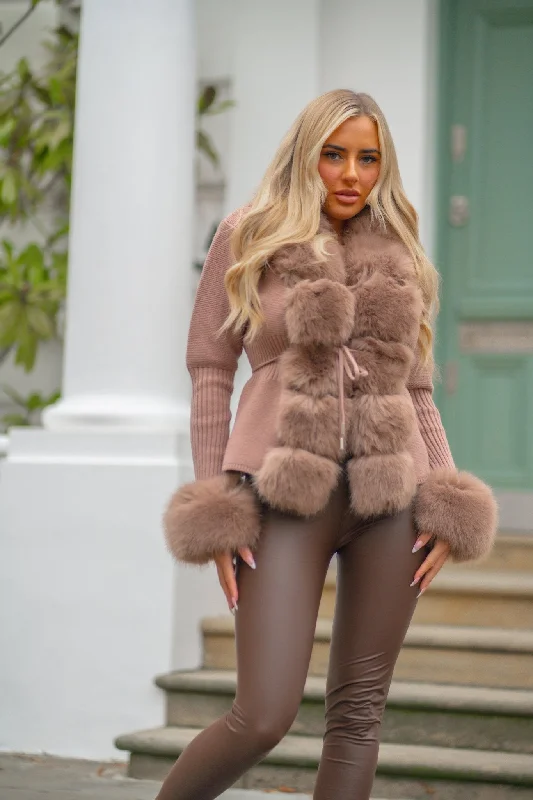 Taupe Premium Faux Fur Trimmed Cardigan Chenille Blend Fleece Blend Nylon Blend Chenille Blend Fleece Blend Nylon Blend Taupe Premium Faux Fur Trimmed Cardigan Chenille Blend Fleece Blend Nylon Blend Chenille Blend Fleece Blend Nylon Blend
