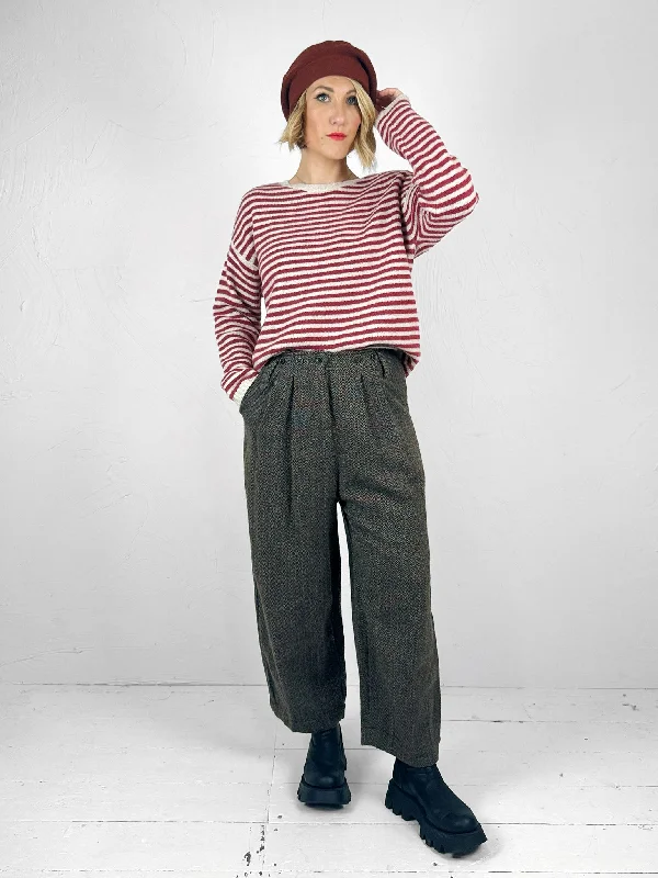 Botvi Herringbone Wool Trousers Trousers Custom Made Trousers Custom Made