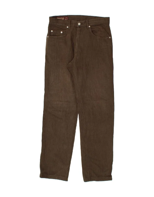 MARLBORO CLASSICS Mens Straight Casual Trousers W30 L31 Brown Cotton Trousers Velvet Soft Trousers Velvet Soft MARLBORO CLASSICS Mens Straight Casual Trousers W30 L31 Brown Cotton Trousers Velvet Soft Trousers Velvet Soft