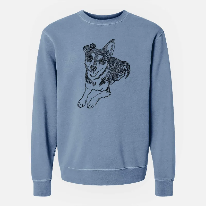 Doodled Hercules the Terrier Mix - Unisex Pigment Dyed Crew Sweatshirt Hoodie with Front Slit Layering Stylish Hoodie with Front Slit Layering Stylish Doodled Hercules the Terrier Mix - Unisex Pigment Dyed Crew Sweatshirt Hoodie with Front Slit Layering Stylish Hoodie with Front Slit Layering Stylish