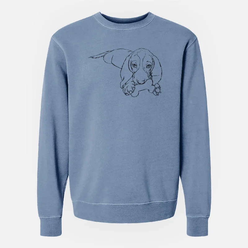 Doodled Gracie the Basset Hound - Unisex Pigment Dyed Crew Sweatshirt Hoodie with Print Artistic Unique Hoodie with Print Artistic Unique Doodled Gracie the Basset Hound - Unisex Pigment Dyed Crew Sweatshirt Hoodie with Print Artistic Unique Hoodie with Print Artistic Unique
