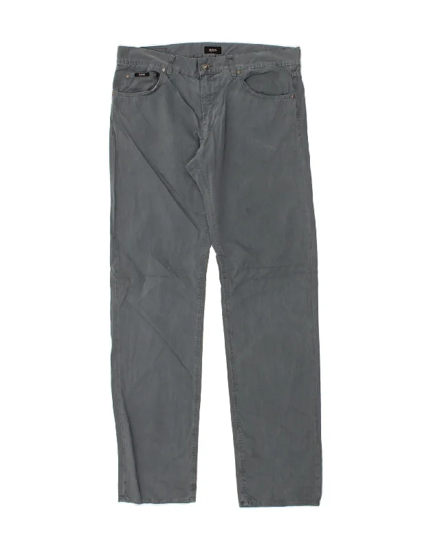HUGO BOSS Mens Straight Casual Trousers W35 L34 Grey Trousers Palazzo Wide Leg Trousers Palazzo Wide Leg HUGO BOSS Mens Straight Casual Trousers W35 L34 Grey Trousers Palazzo Wide Leg Trousers Palazzo Wide Leg