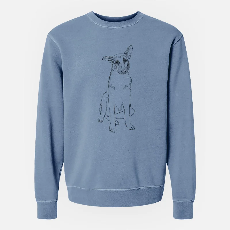 Doodled Riley the German Shepherd - Unisex Pigment Dyed Crew Sweatshirt Hoodie with Oversized Fit Loose Comfortable Hoodie with Oversized Fit Loose Comfortable Doodled Riley the German Shepherd - Unisex Pigment Dyed Crew Sweatshirt Hoodie with Oversized Fit Loose Comfortable Hoodie with Oversized Fit Loose Comfortable