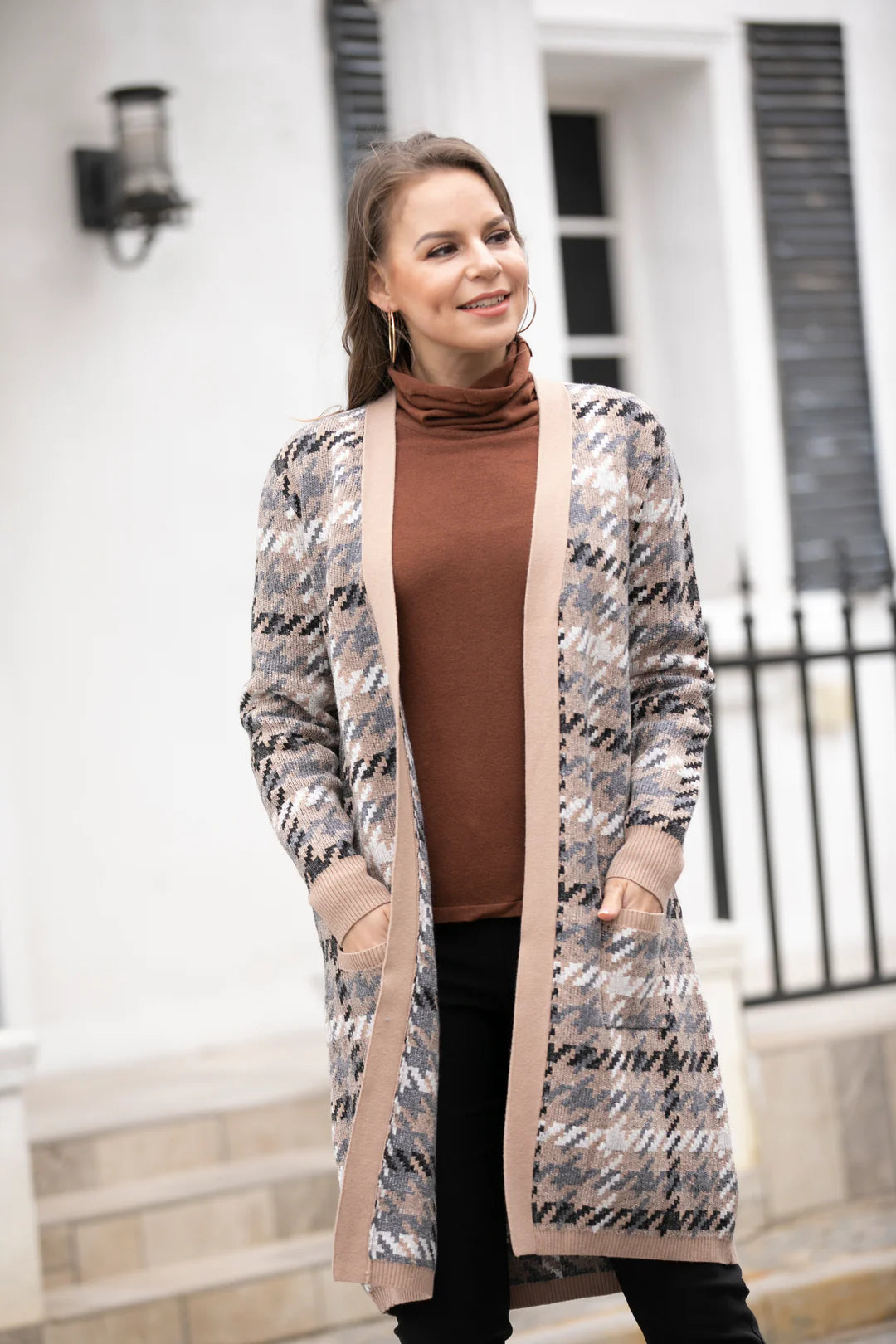 Orange Heather's Reversible Cardigan Houndstooth Herringbone Solid Houndstooth Herringbone Solid Orange Heather's Reversible Cardigan Houndstooth Herringbone Solid Houndstooth Herringbone Solid