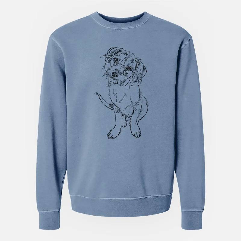 Doodled Penny the Mixed Breed - Unisex Pigment Dyed Crew Sweatshirt Graphic Hoodie Design Print Graphic Hoodie Design Print Doodled Penny the Mixed Breed - Unisex Pigment Dyed Crew Sweatshirt Graphic Hoodie Design Print Graphic Hoodie Design Print