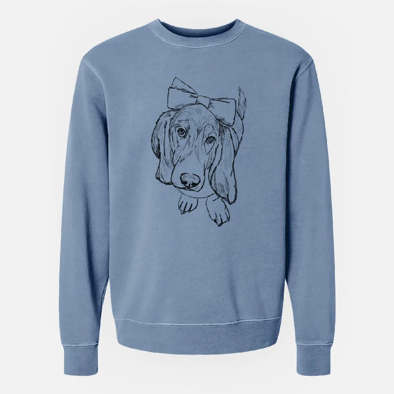 Doodled Daisy the Basset Hound - Unisex Pigment Dyed Crew Sweatshirt Hoodie with Logo Branding Identity Hoodie with Logo Branding Identity Doodled Daisy the Basset Hound - Unisex Pigment Dyed Crew Sweatshirt Hoodie with Logo Branding Identity Hoodie with Logo Branding Identity