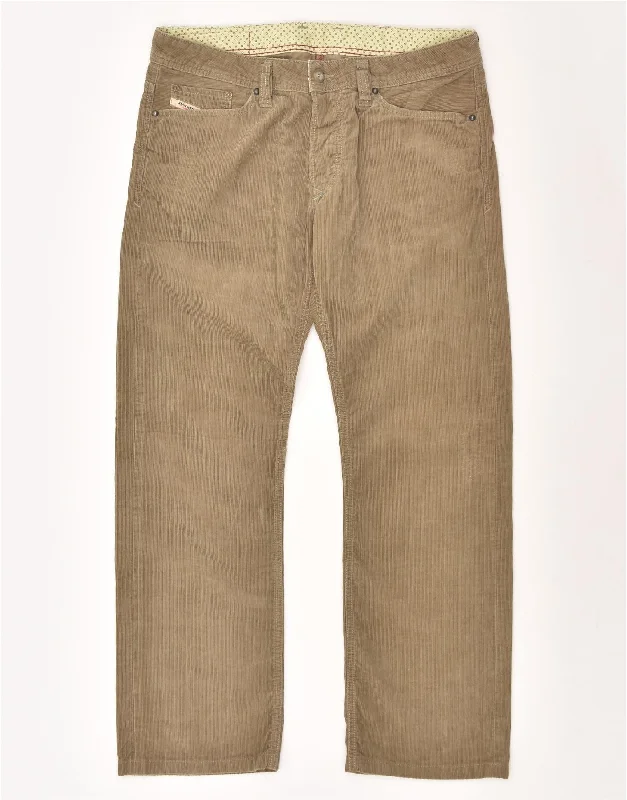 DIESEL Mens Straight Corduroy Trousers W32 L30 Brown Cotton Trousers Handmade Artisanal Trousers Handmade Artisanal DIESEL Mens Straight Corduroy Trousers W32 L30 Brown Cotton Trousers Handmade Artisanal Trousers Handmade Artisanal