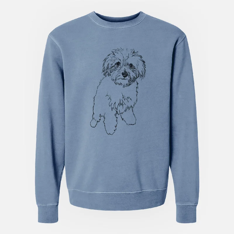Doodled Leo the Mixed Breed - Unisex Pigment Dyed Crew Sweatshirt Hoodie with Front Slit Layering Stylish Hoodie with Front Slit Layering Stylish Doodled Leo the Mixed Breed - Unisex Pigment Dyed Crew Sweatshirt Hoodie with Front Slit Layering Stylish Hoodie with Front Slit Layering Stylish