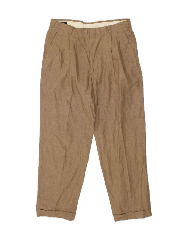 BROOKS BROTHERS Mens Pegged Chino Trousers W36 L30 Beige Linen Trousers Cargo pockets Trousers Cargo pockets BROOKS BROTHERS Mens Pegged Chino Trousers W36 L30 Beige Linen Trousers Cargo pockets Trousers Cargo pockets