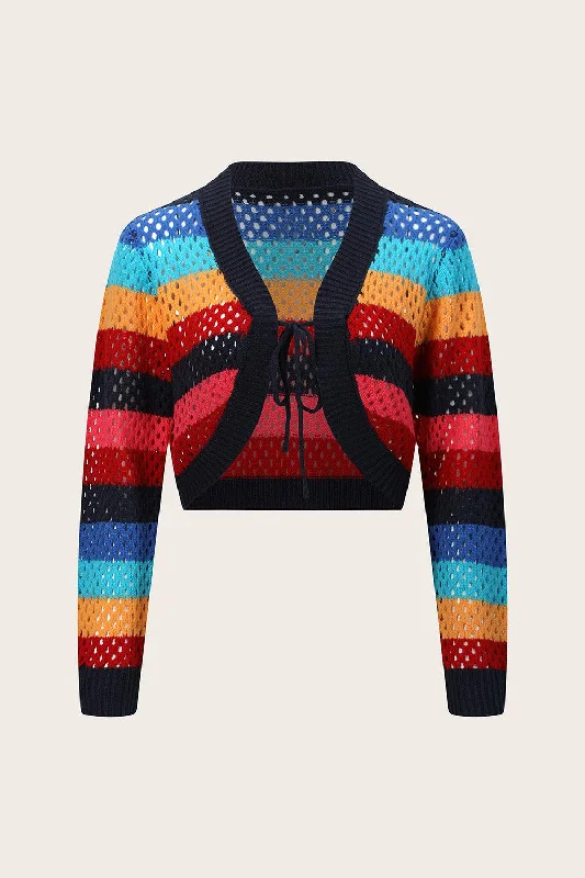 Openwork Color Block Tied Cardigan Tailored Straight A-Line Tailored Straight A-Line Openwork Color Block Tied Cardigan Tailored Straight A-Line Tailored Straight A-Line