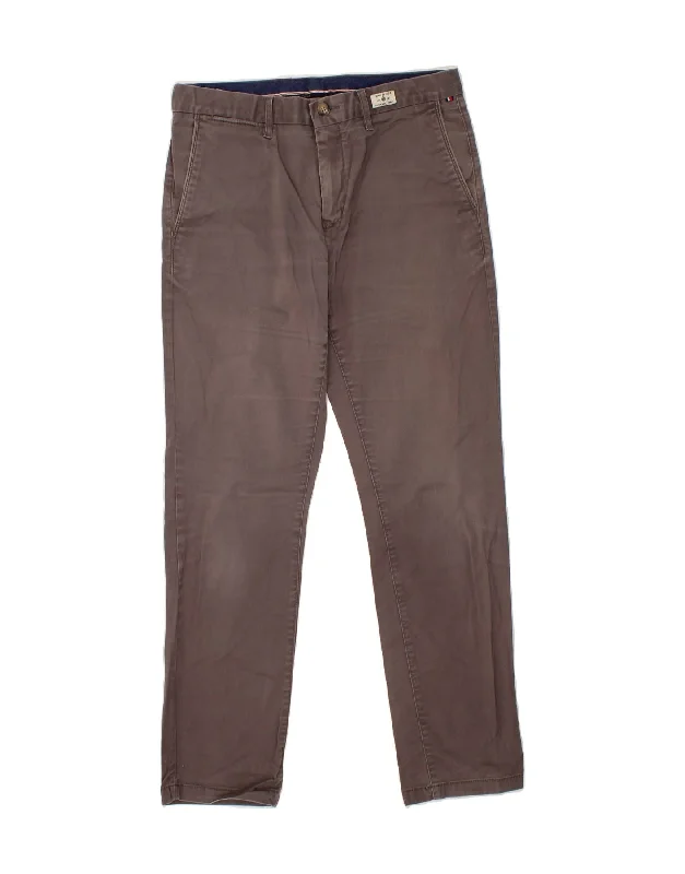 TOMMY HILFIGER Mens Slim Chino Trousers W32 L30 Grey Cotton Trousers sophisticated sleek Trousers sophisticated sleek TOMMY HILFIGER Mens Slim Chino Trousers W32 L30 Grey Cotton Trousers sophisticated sleek Trousers sophisticated sleek